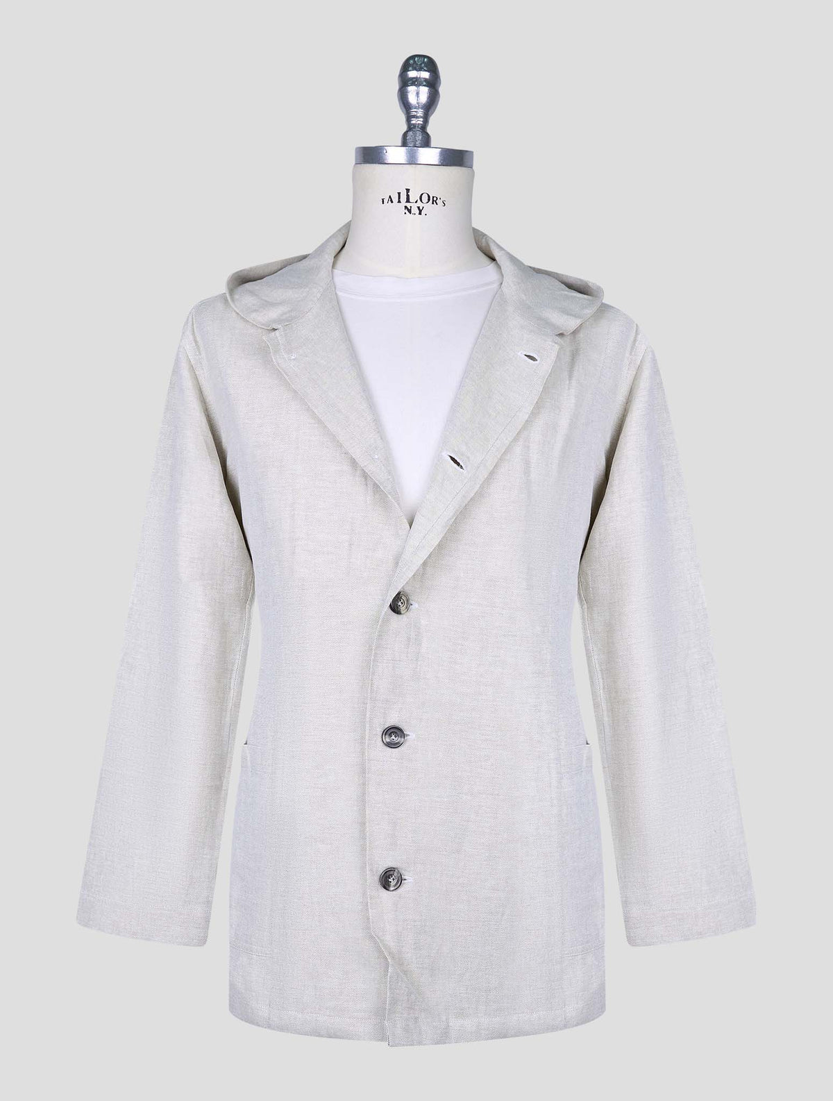 Kiton Gray Cotton Linen Hemp Shirt Luca 1