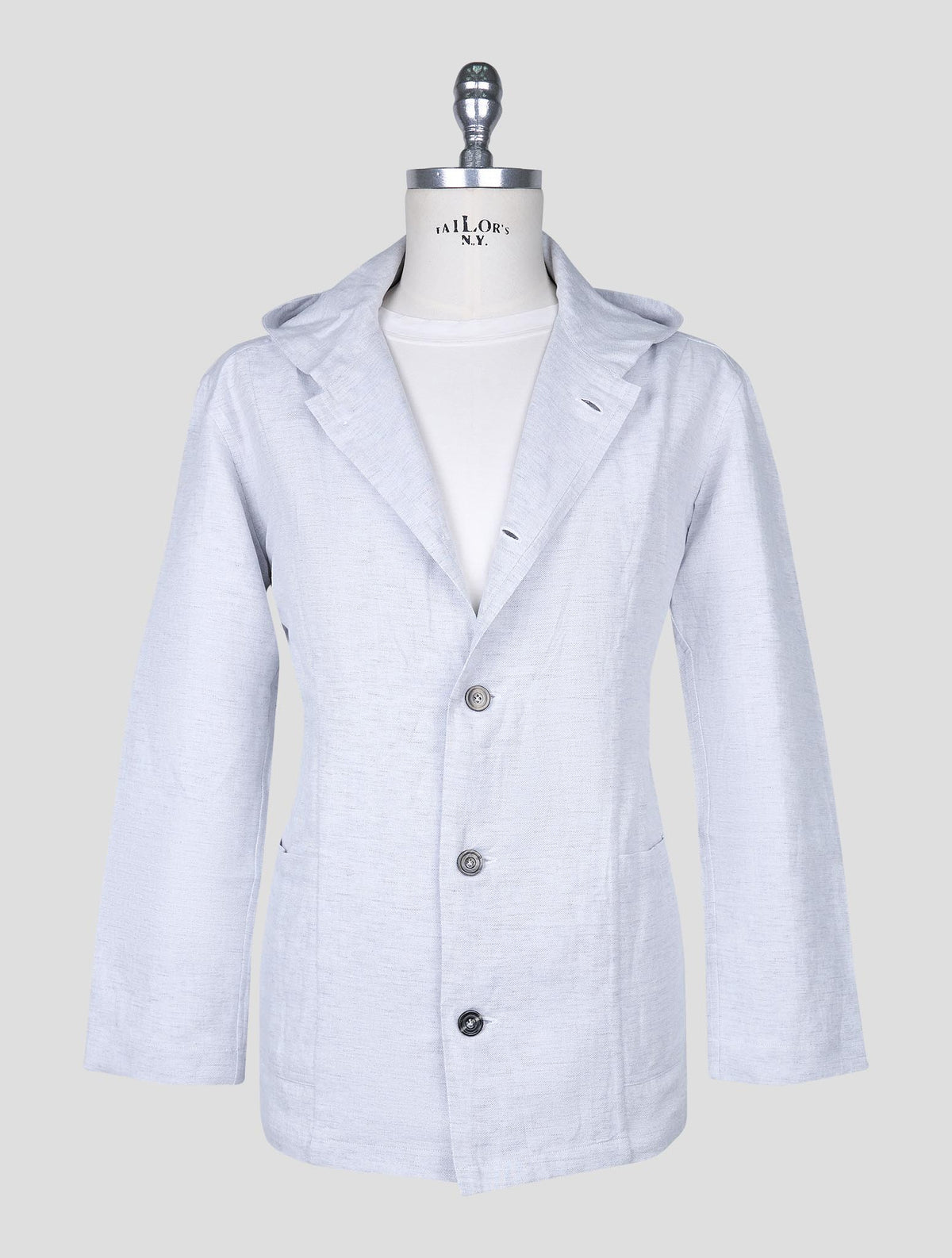 Kiton Gray Cotton Linen Hemp Shirt Luca 1