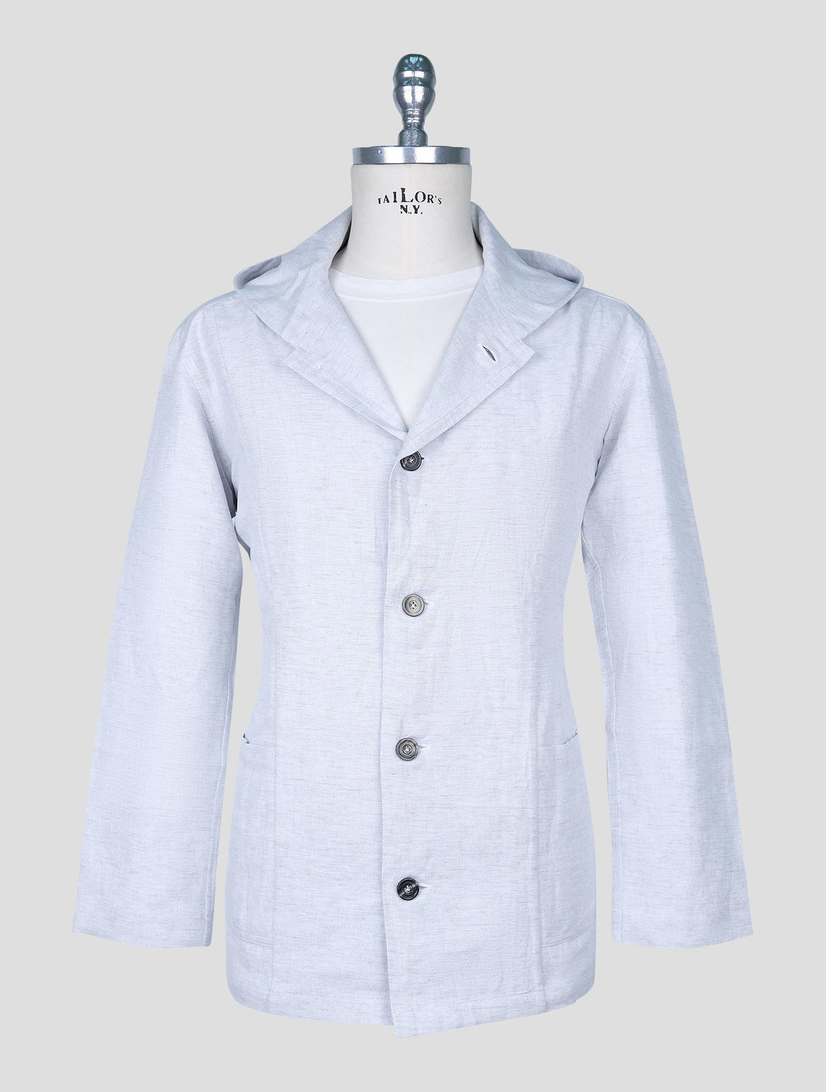 Kiton Gray Cotton Linen Hemp Shirt Luca 2