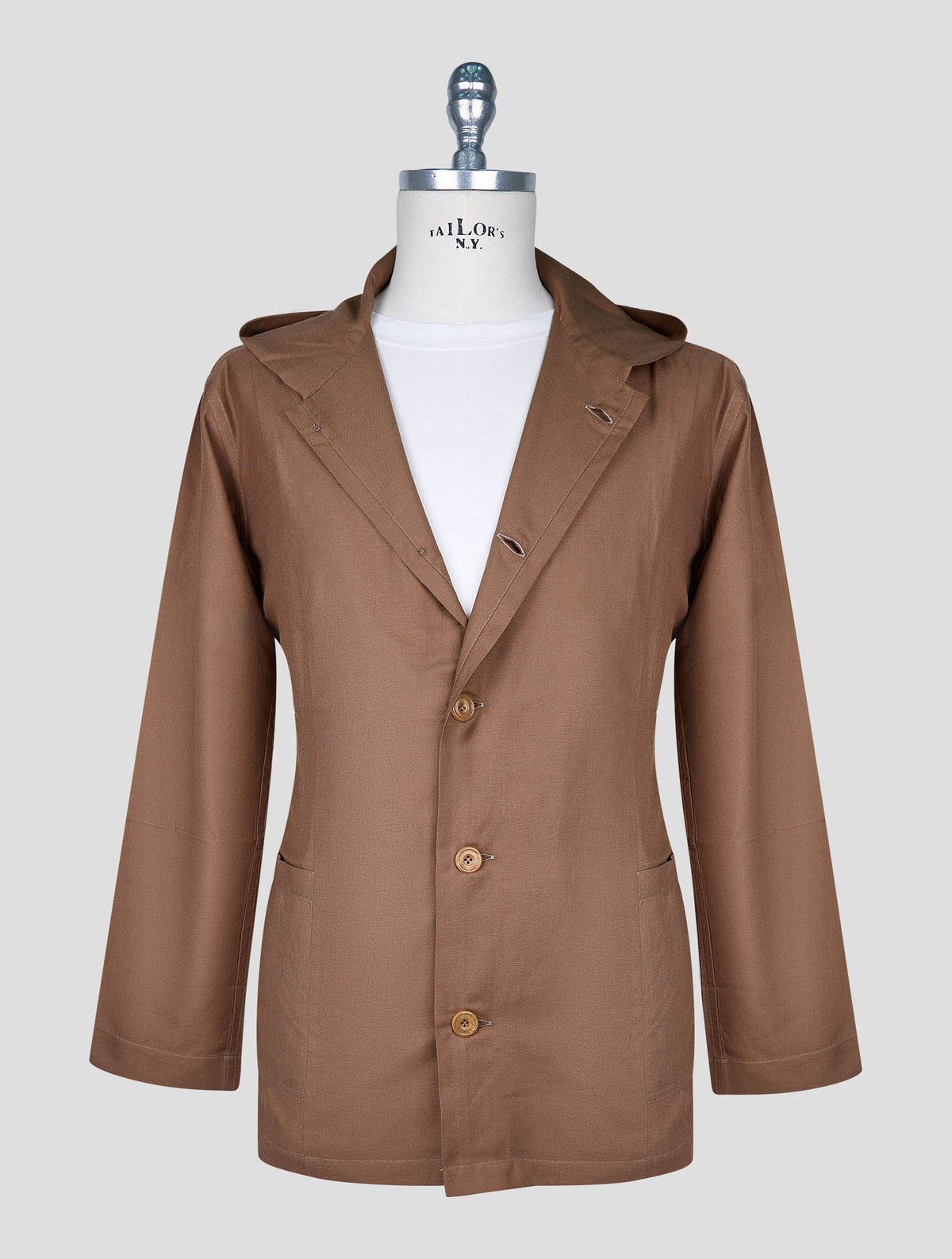 Kiton Brown Cotton Silk Shirt Luca 1