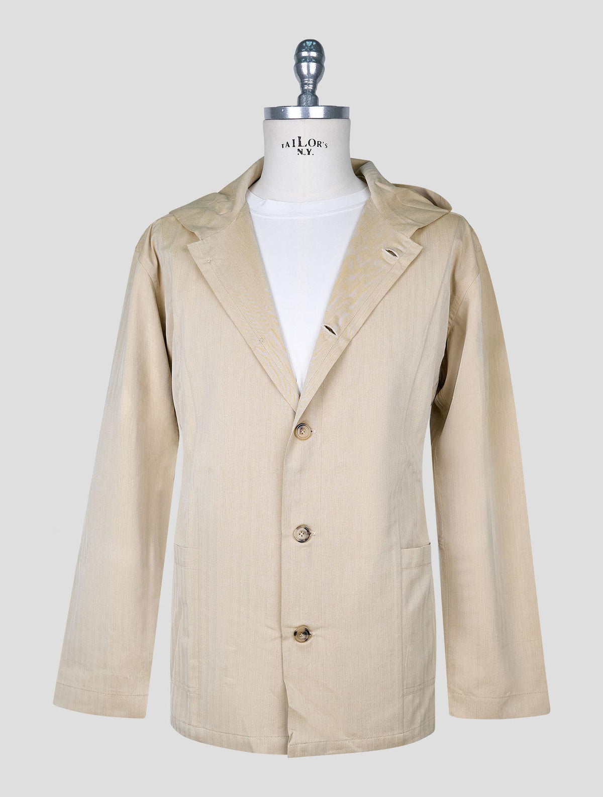 Kiton Beige Cotton Lyocell Shirt Luca 1