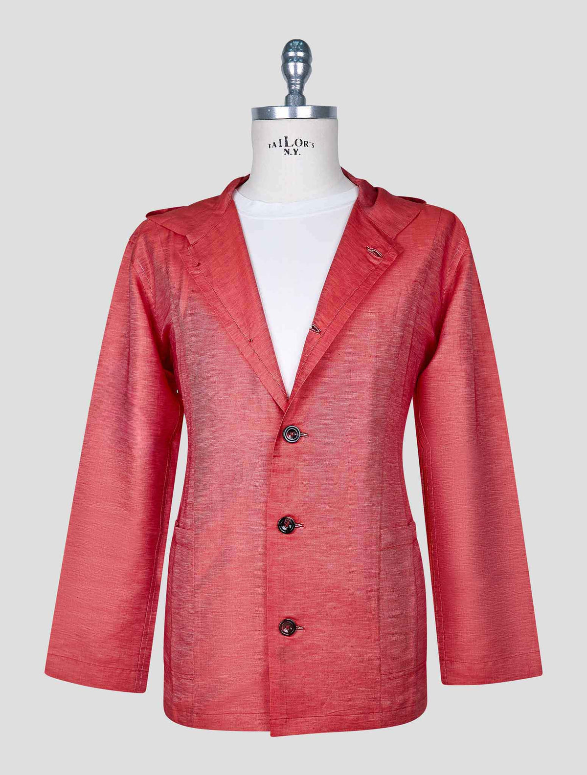 Kiton Red Cotton Linen Shirt Luca 1