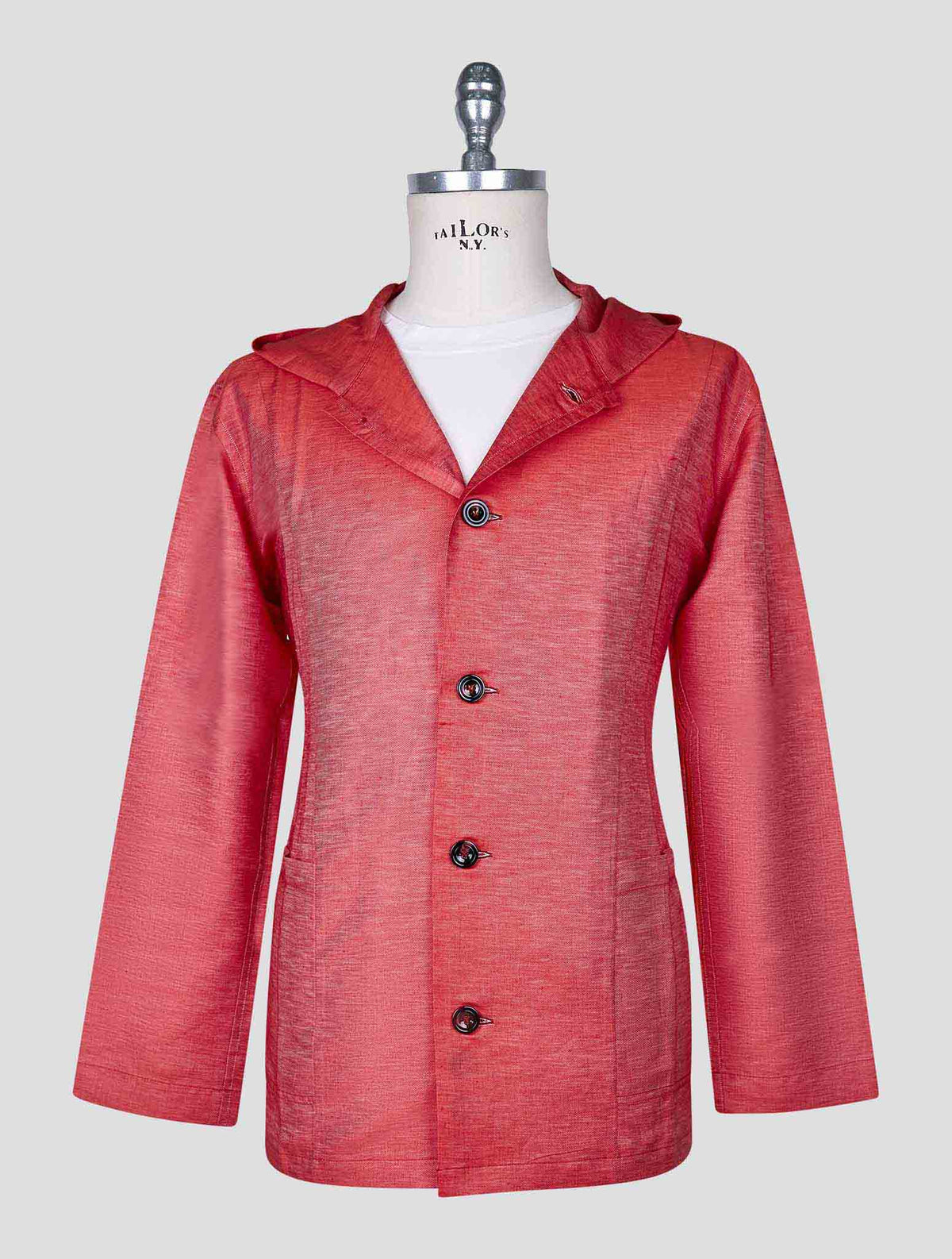 Kiton Red Cotton Linen Shirt Luca 2