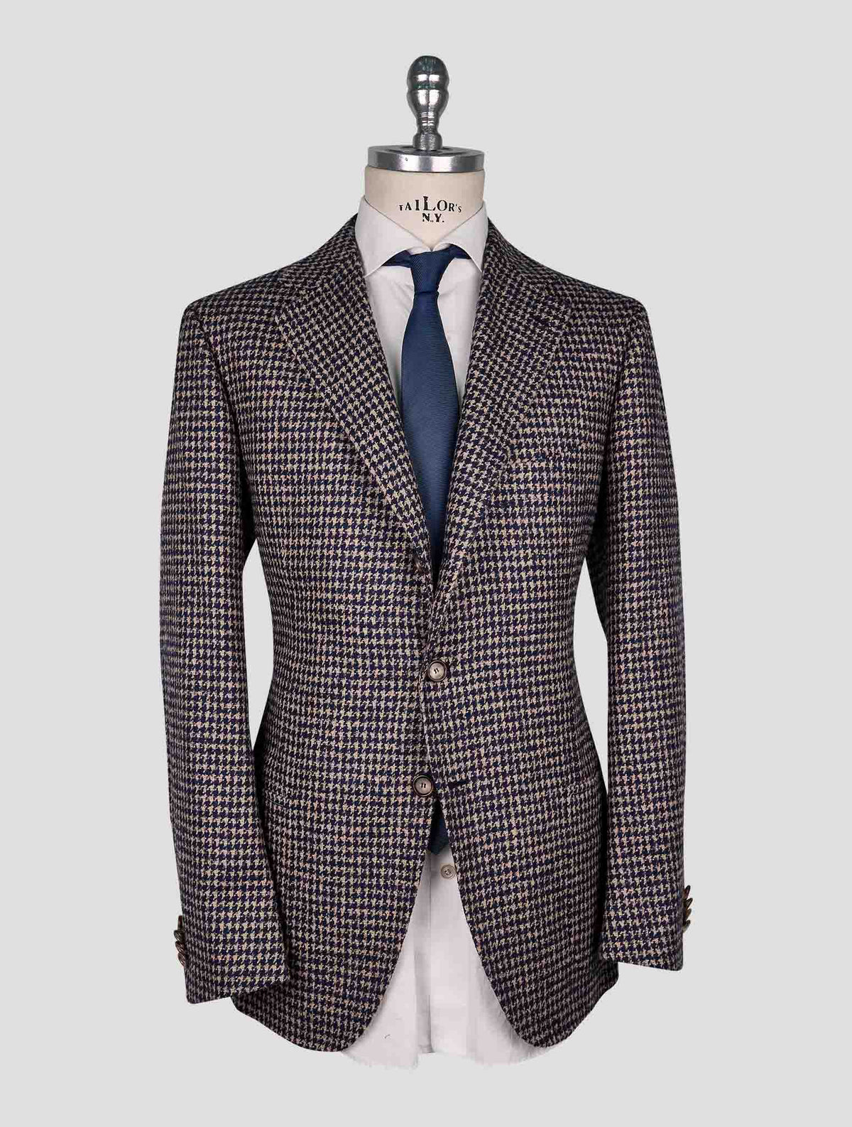 Cesare Attolini blue beige  wool silk cotton linen pa    Blazer 1