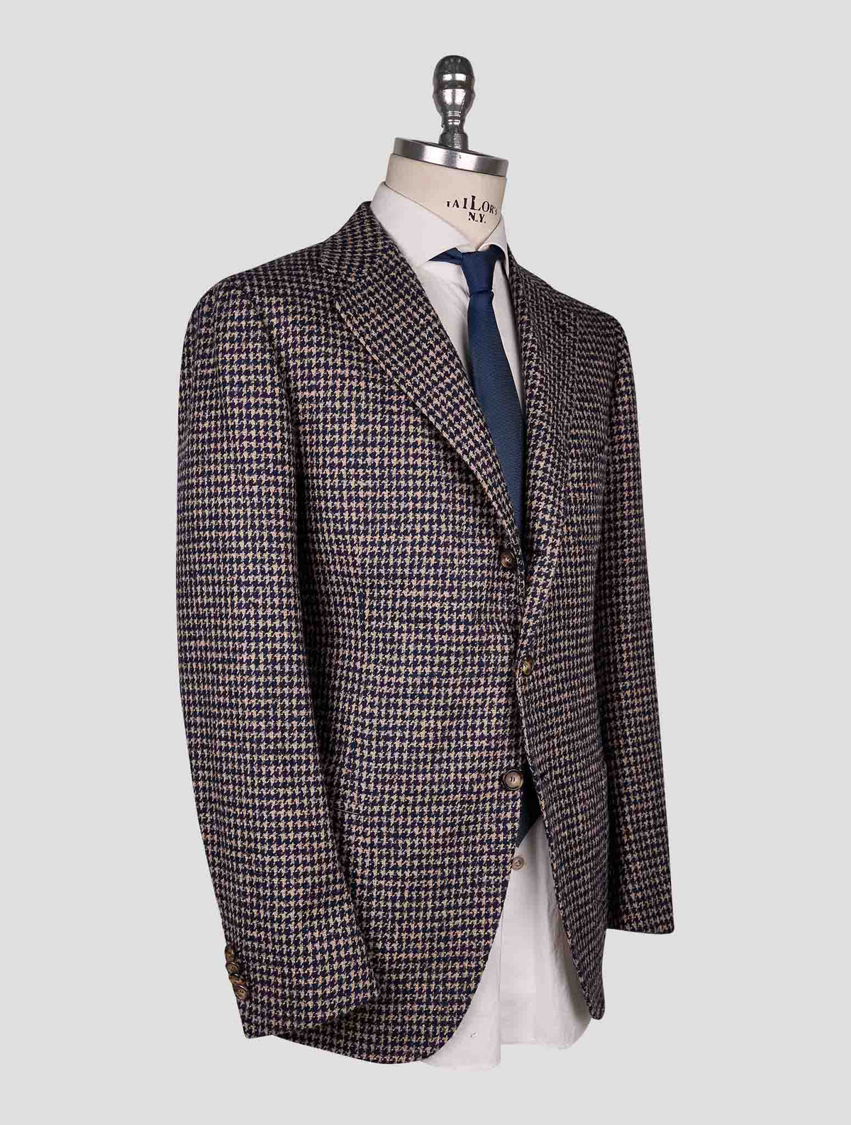 Cesare Attolini blue beige  wool silk cotton linen pa    Blazer 2