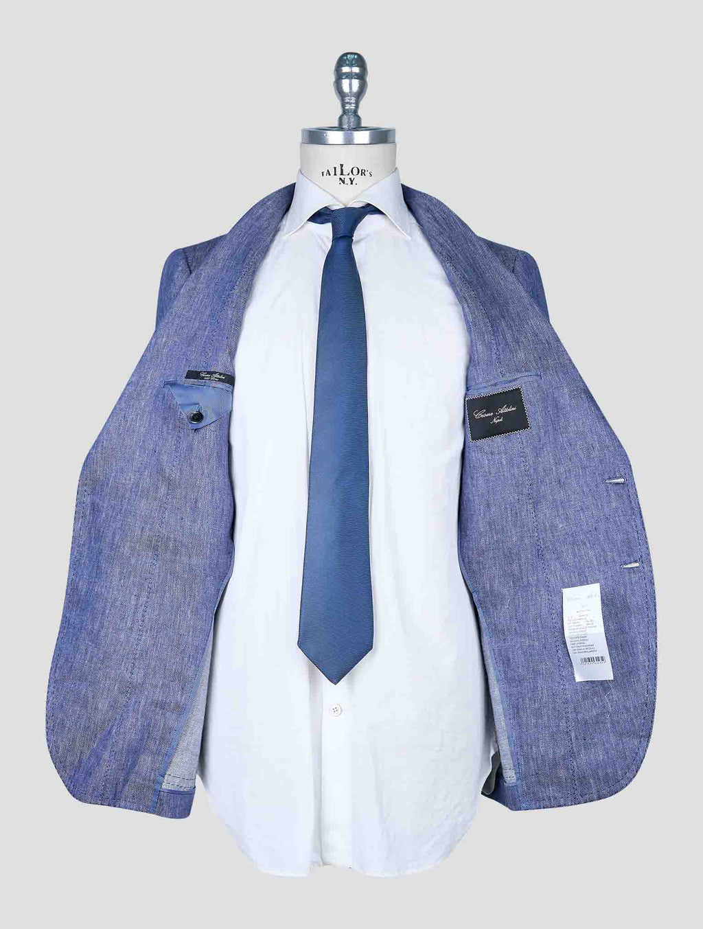 Cesare Attolini Blue Linen Suit 6