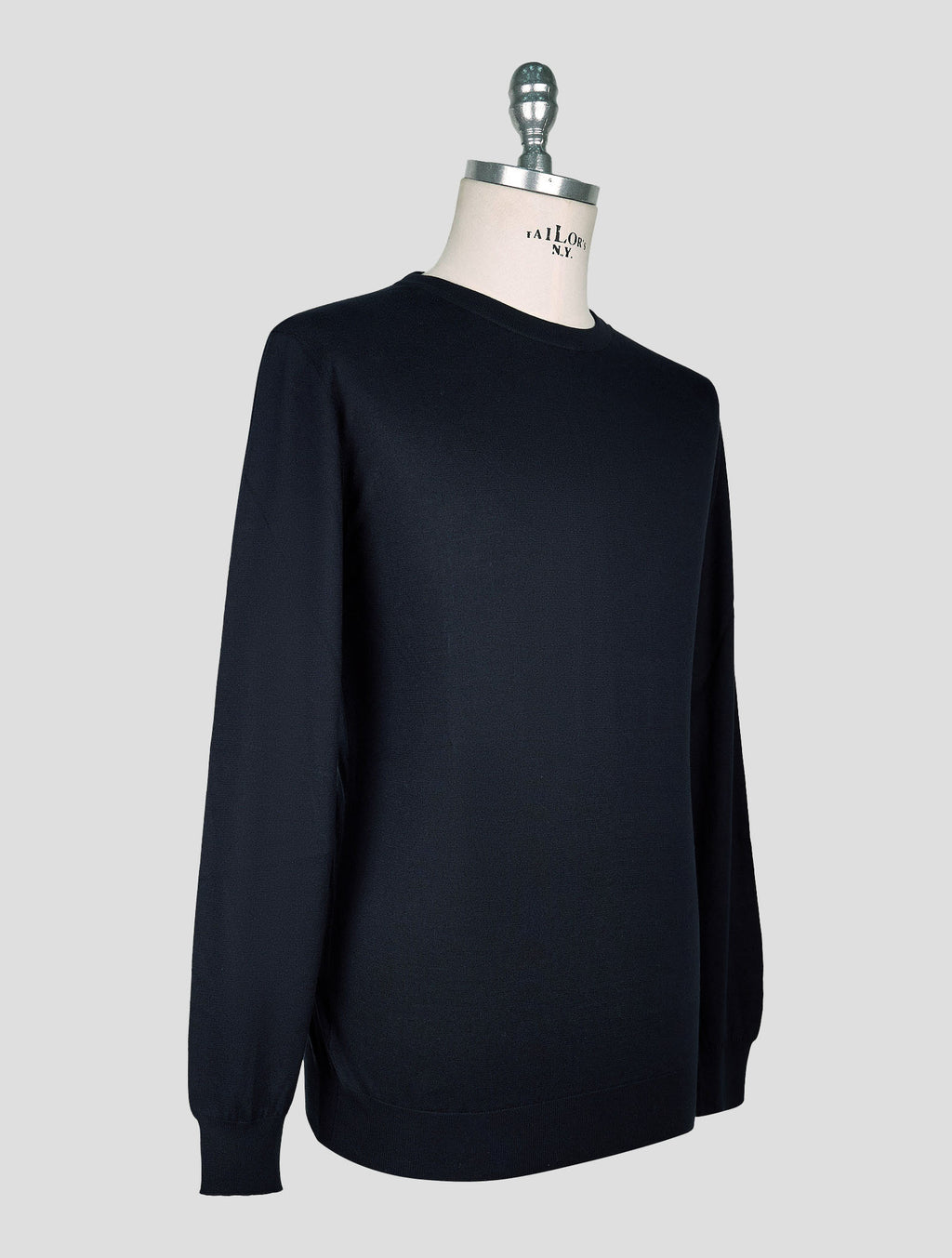 Kiton Dark Blue Cotton Sweater Crewneck 2