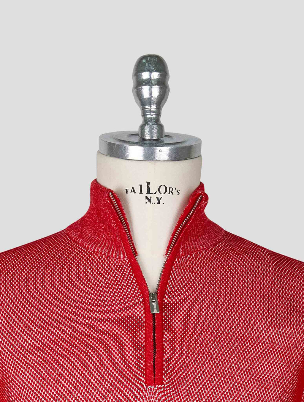 Vilebrequin Red Cotton Sweater Half Zip 4