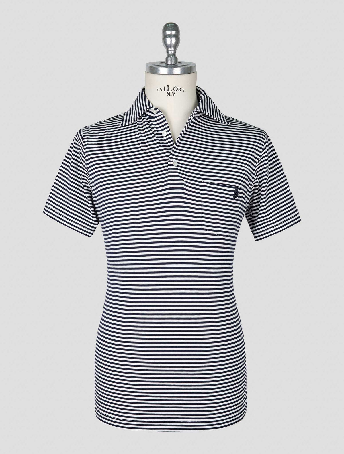 Vilebrequin Dark Blue White Cotton Ea Polo 1