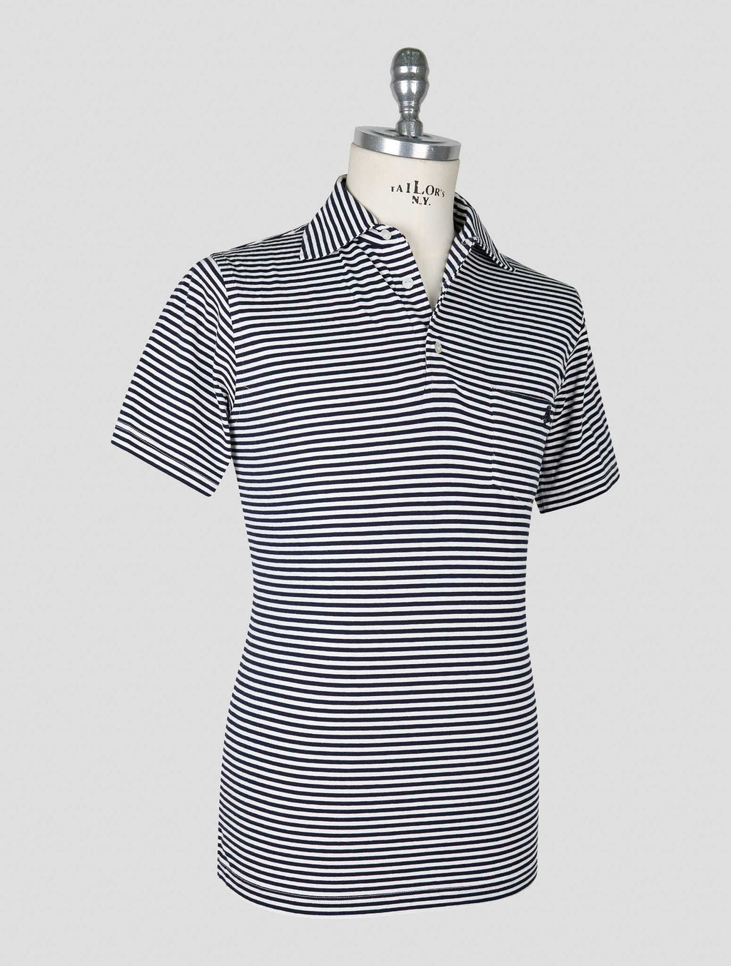 Vilebrequin Dark Blue White Cotton Ea Polo 2
