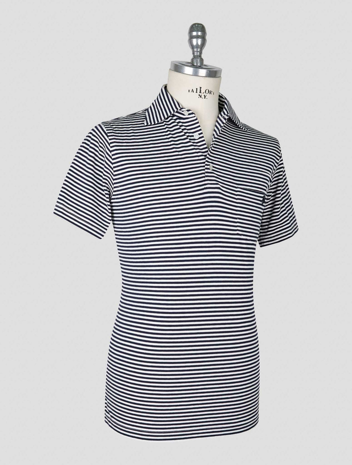 Vilebrequin Dark Blue White Cotton Ea Polo 2