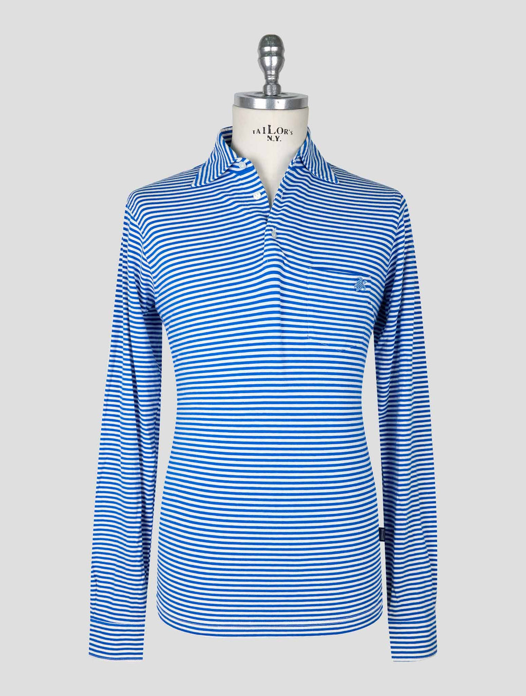 Vilebrequin Light Blue White Cotton Ea Sweater Polo 1