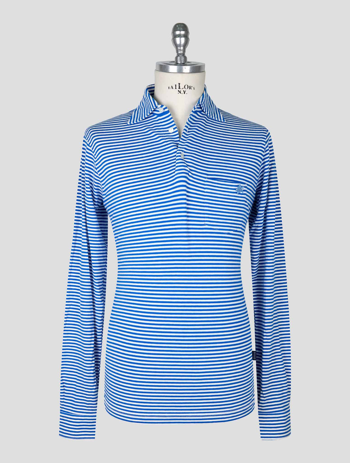 Vilebrequin Light Blue White Cotton Ea Sweater Polo 1