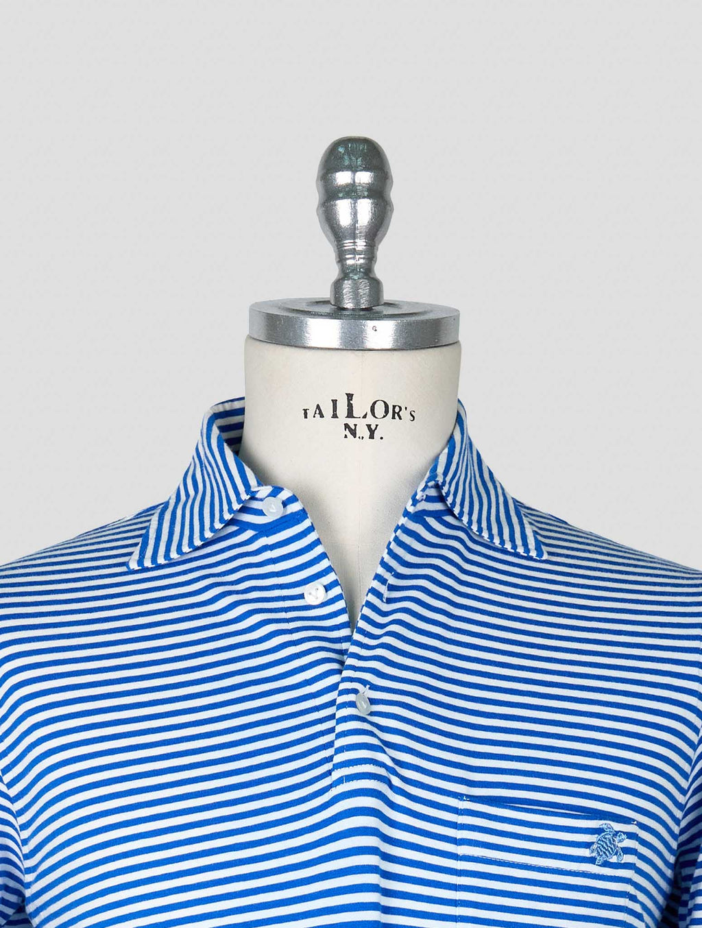 Vilebrequin Light Blue White Cotton Ea Sweater Polo 4