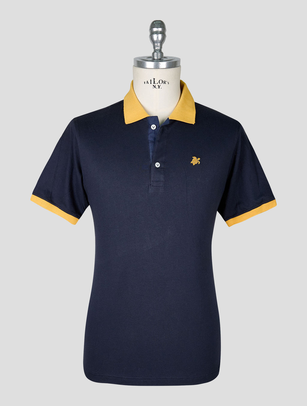 Vilebrequin Dark Blue Yellow Cotton Polo 1