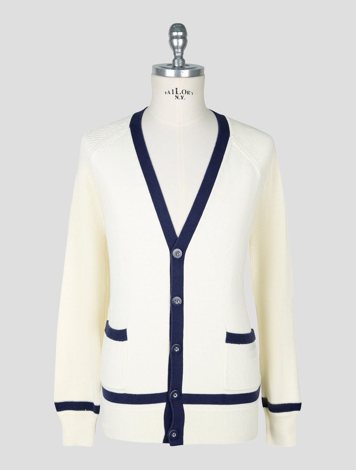 Vilebrequin White Blue Cotton Cardigan 1
