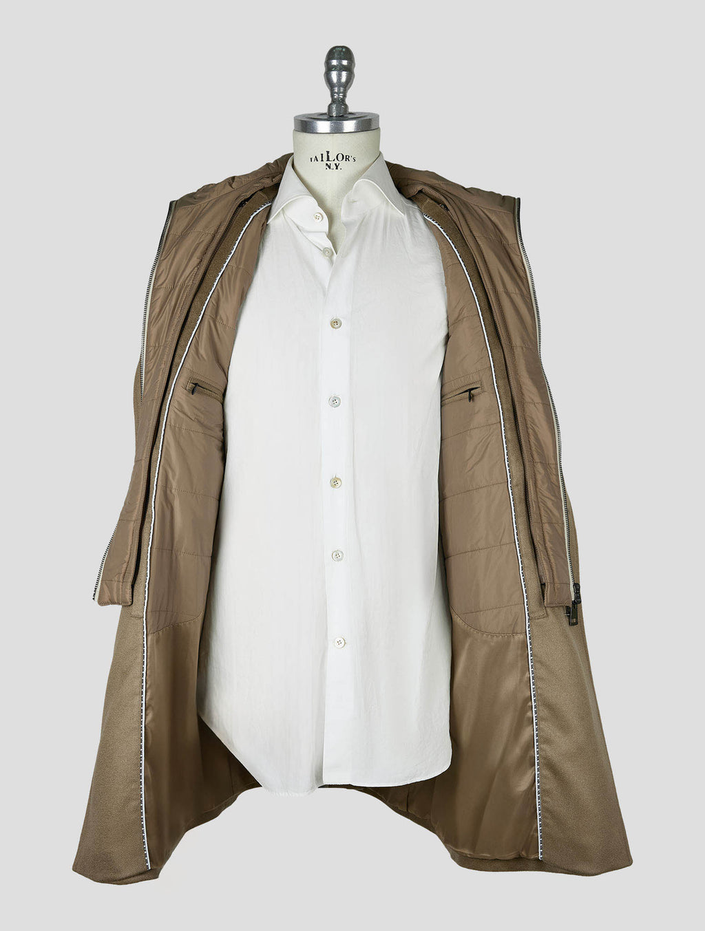 Kired Taupe Cashmere Overcoat 6