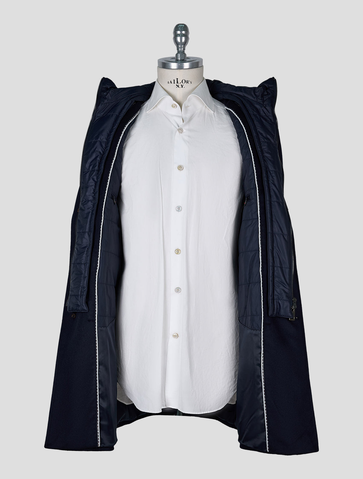 Kired Dark Blue Cashmere Overcoat 5