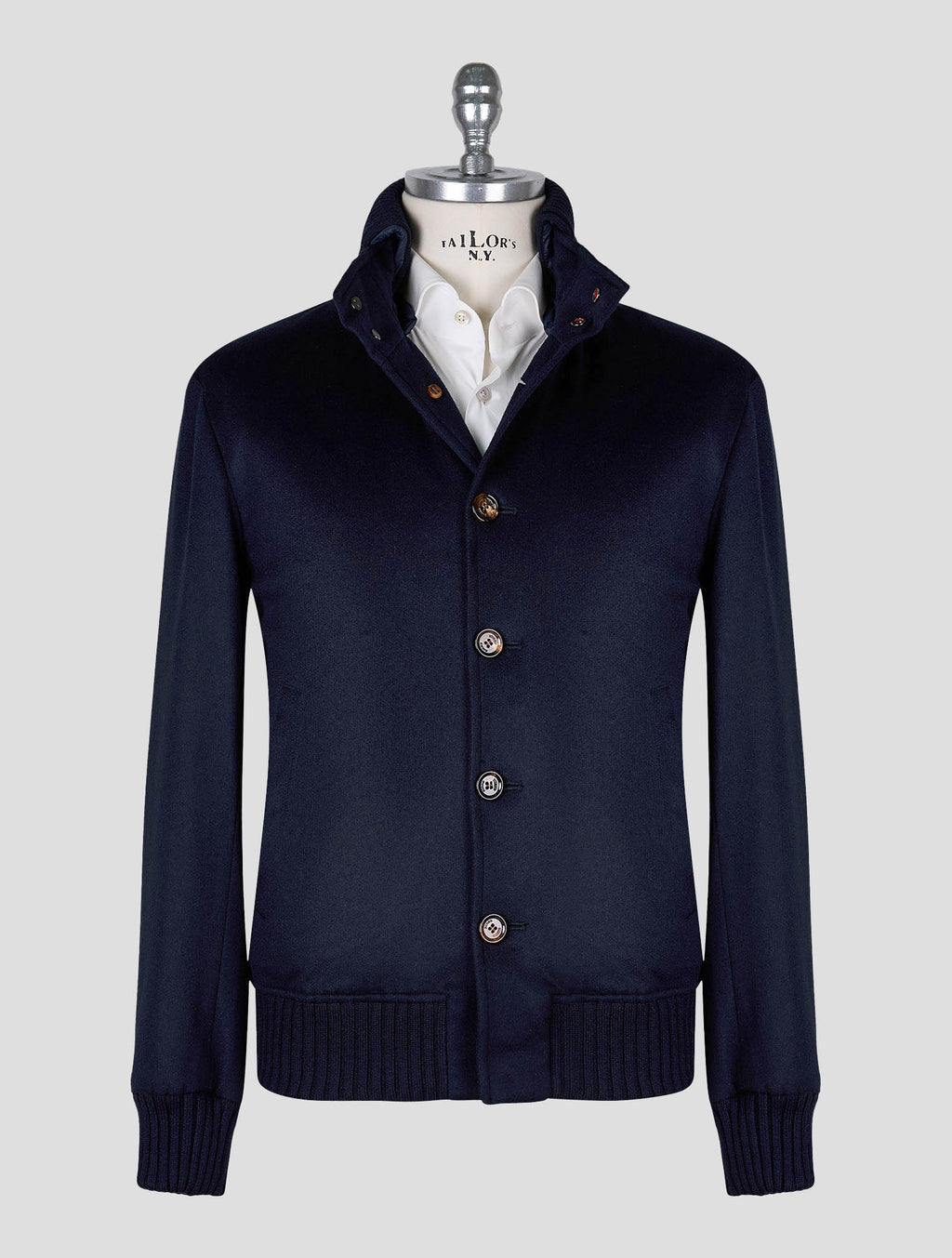 Kired Dark Blue Cashmere Coat 1