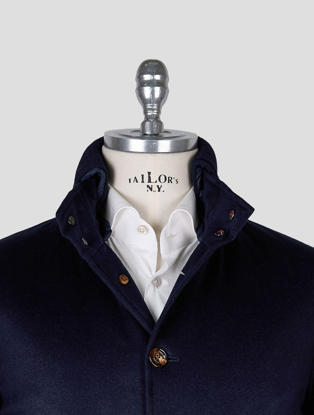 Kired Dark Blue Cashmere Coat 4