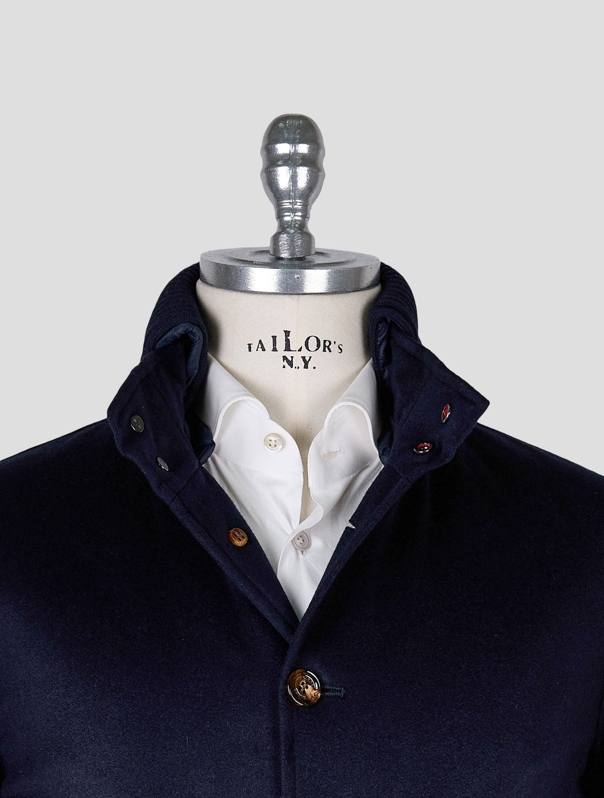 Kired Dark Blue Cashmere Coat 4