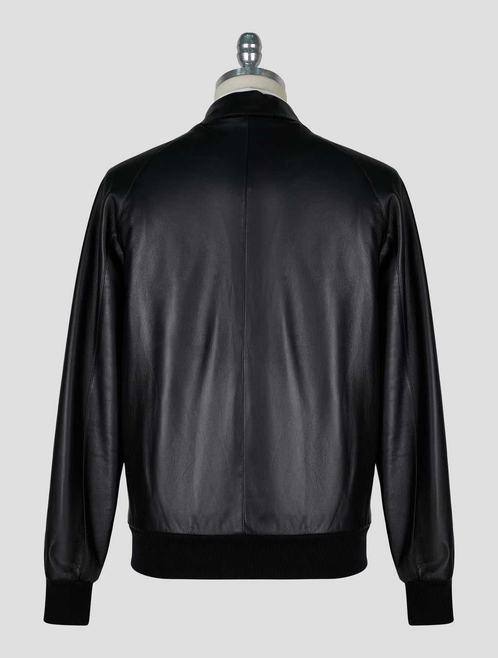 Kired Dark Brown Dark Gray Leather Cashmere Reverse Coat 3