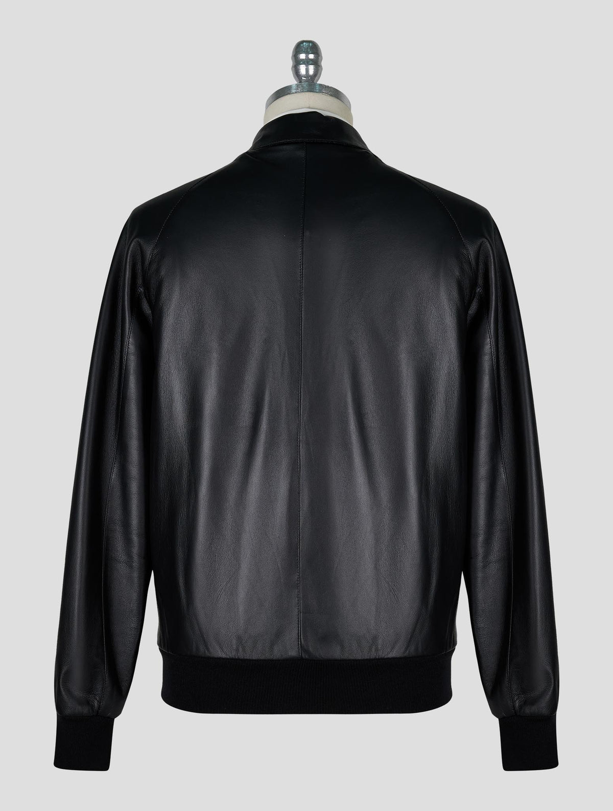 Kired Dark Brown Dark Gray Leather Cashmere Reverse Coat 3