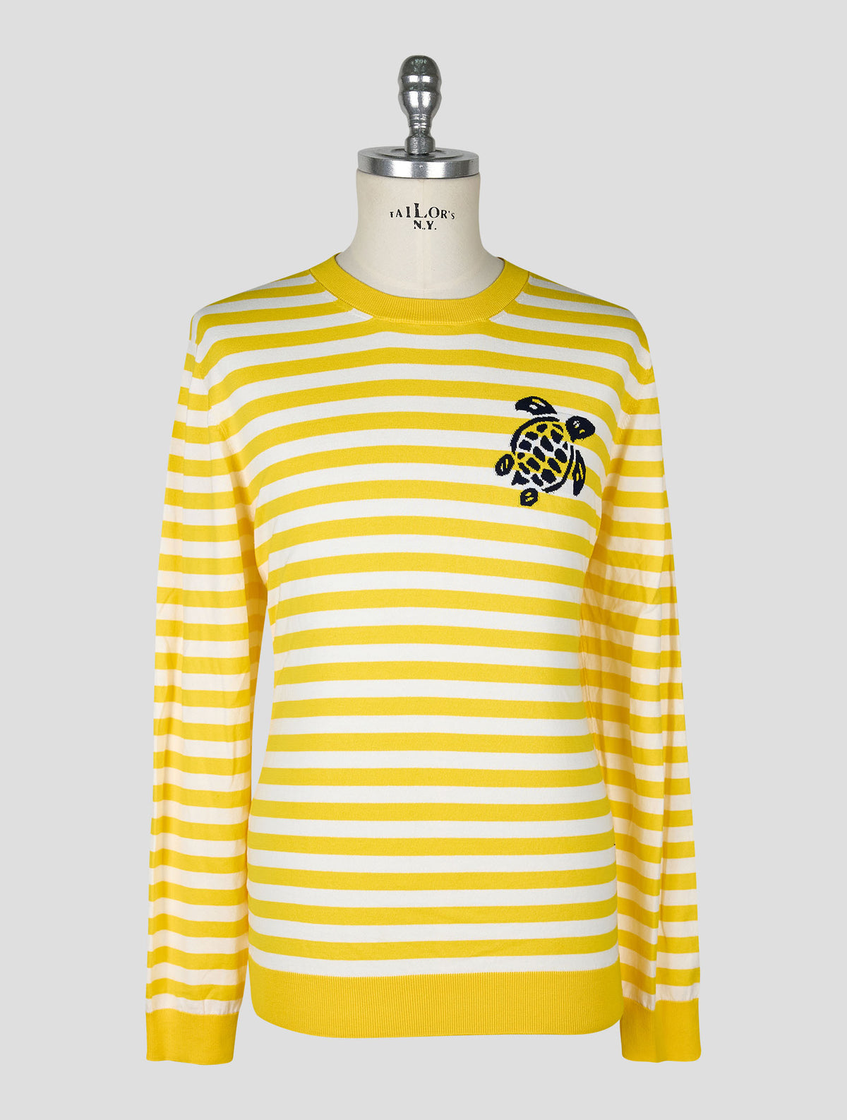 Vilebrequin Yellow White Cotton Sweater Crewneck 1