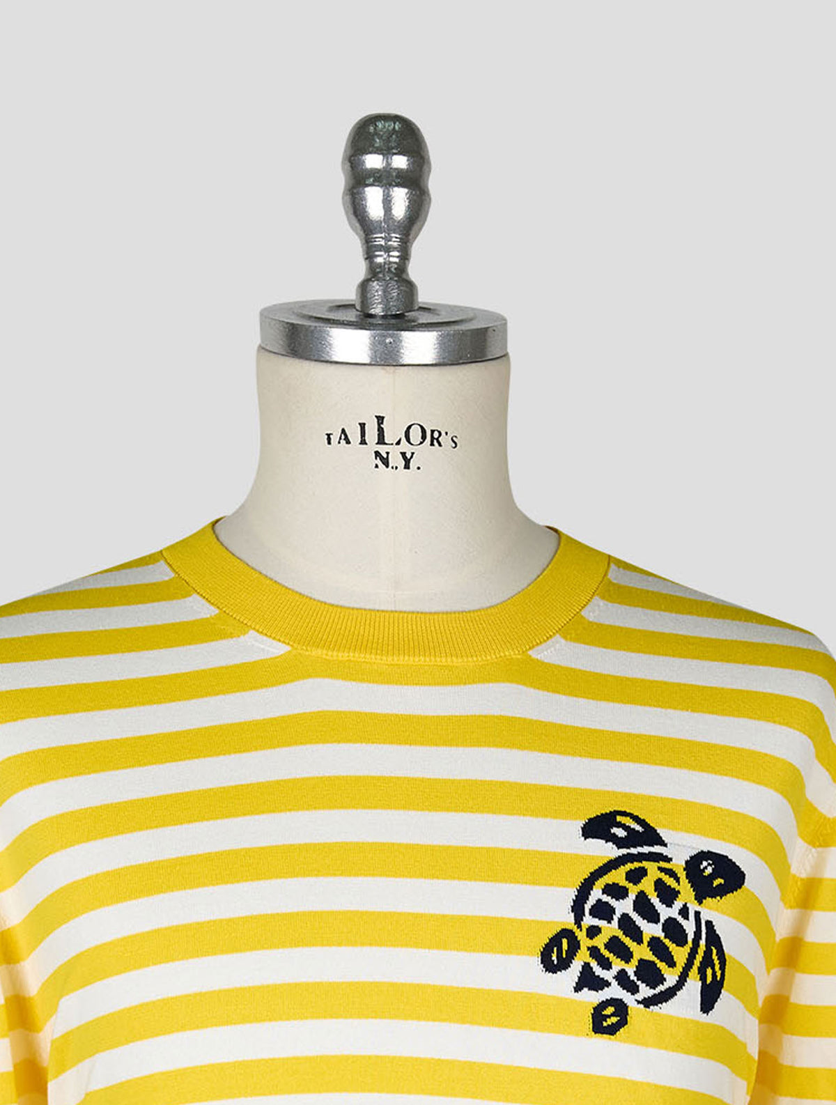 Vilebrequin Yellow White Cotton Sweater Crewneck 4