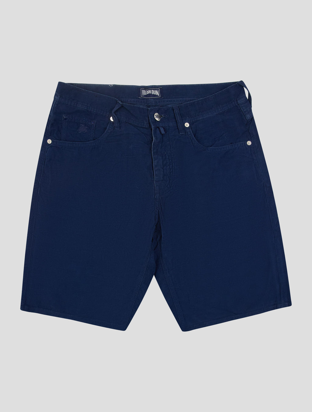 Vilebrequin Dark Blue Cotton Ea Velvet Short Pants 1