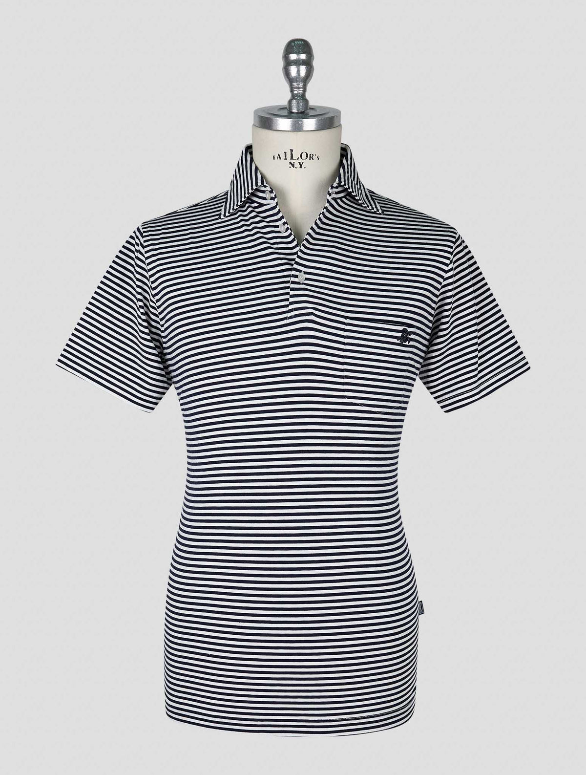 Vilebrequin Blue White Cotton Ea Polo 1