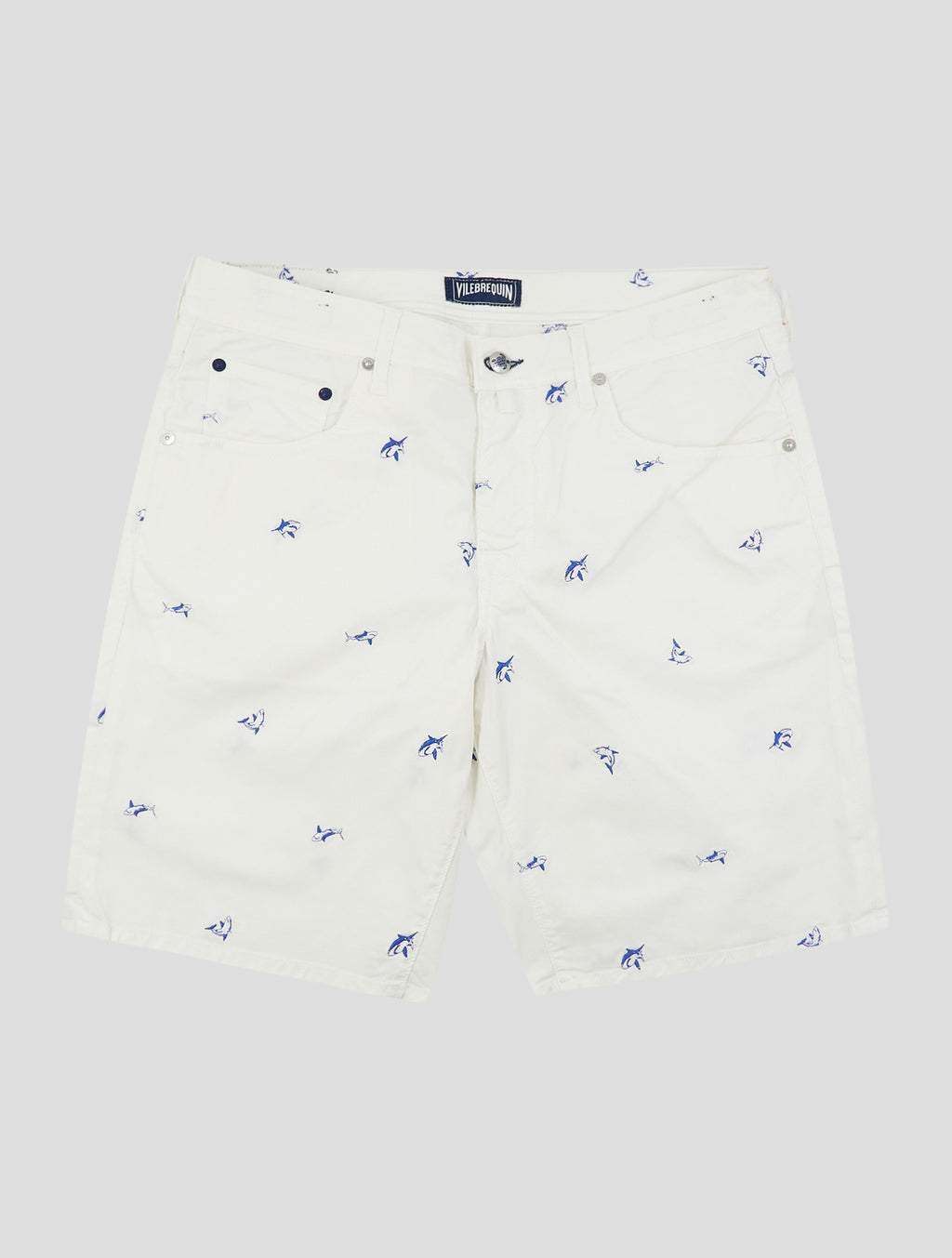 Vilebrequin White Cotton Lyocell Ea Short Pants 1