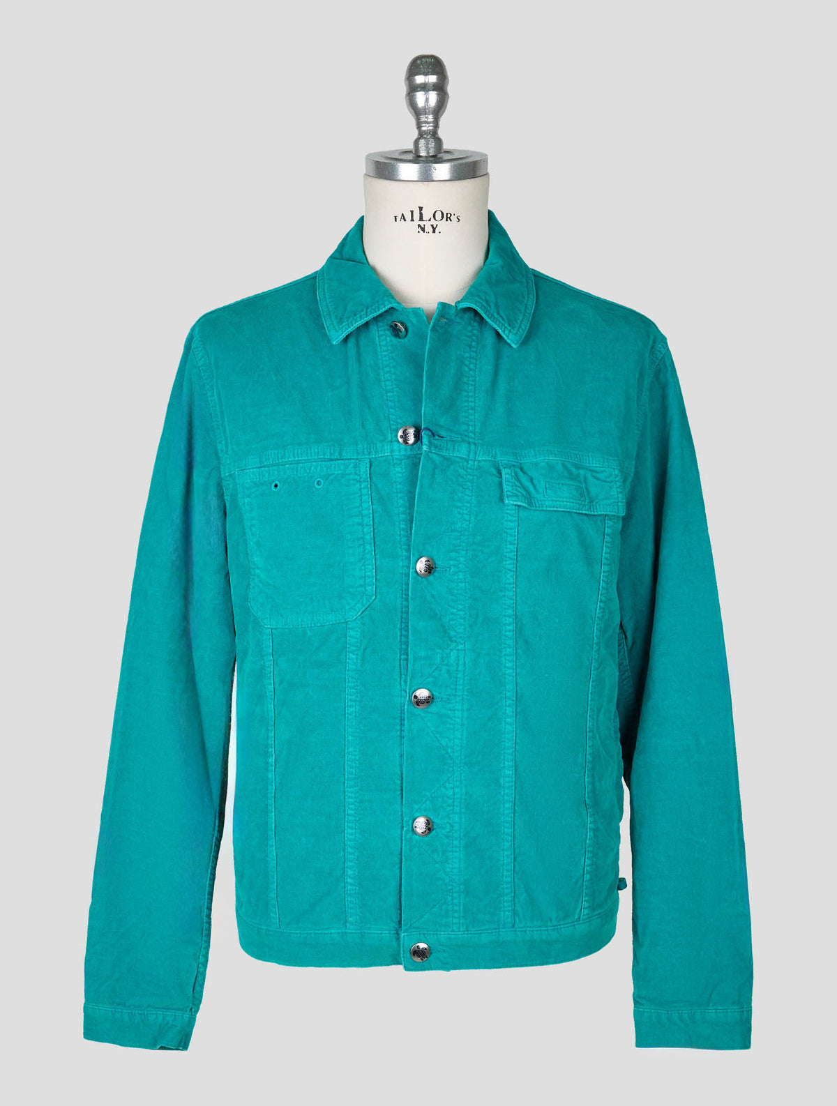 Vilebrequin Light Green Cotton Velvet Overshirt 1