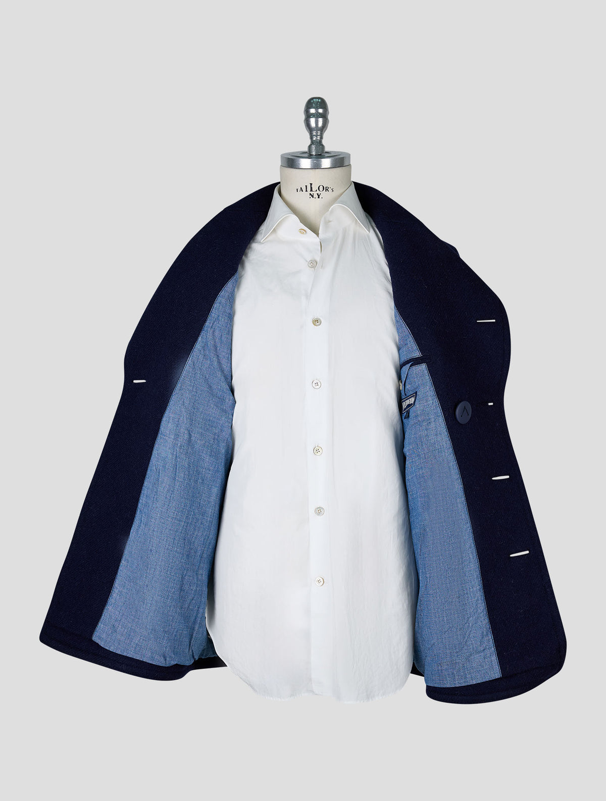 Vilebrequin Blue Wool Double Breasted Coat 5