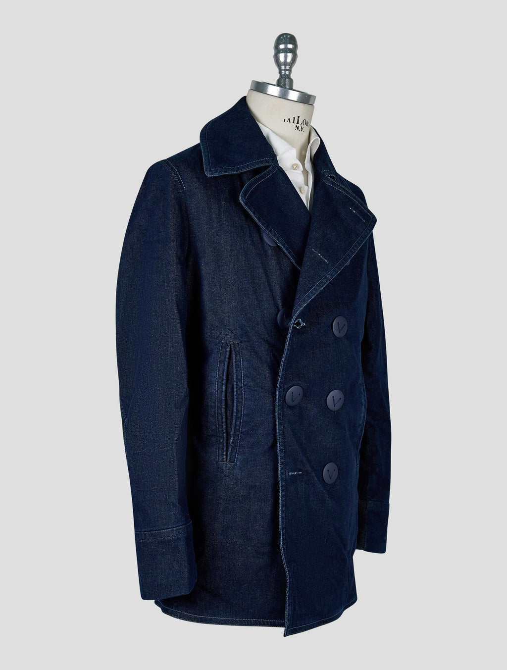 Vilebrequin Blue Cotton Ea Double Breasted Denim Coat 2