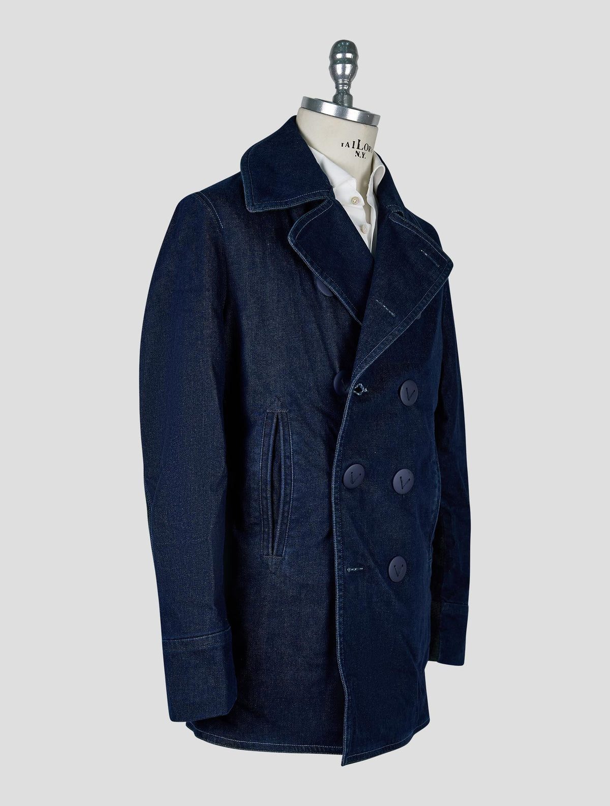 Vilebrequin Blue Cotton Ea Double Breasted Denim Coat 2