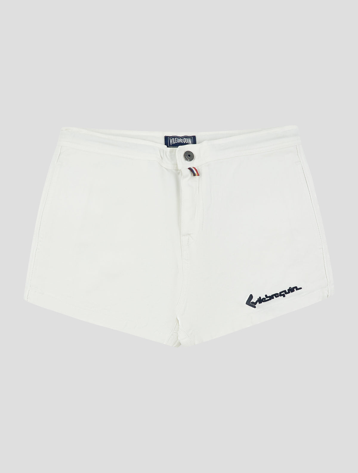 Vilebrequin White Cotton Linen Ea Short Pants 1