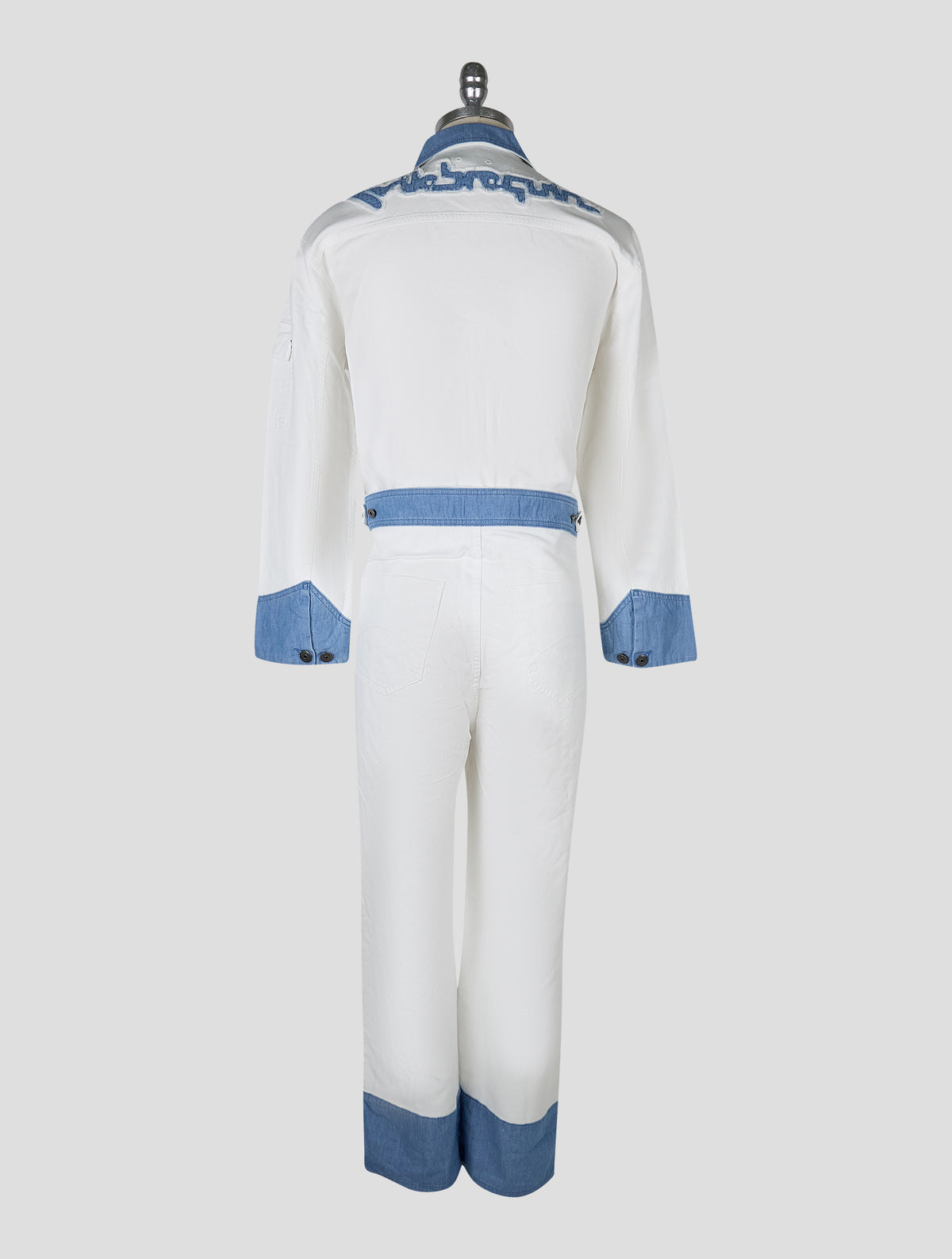Vilebrequin White Light Blue Cotton Linen Ea Jumpsuit 3