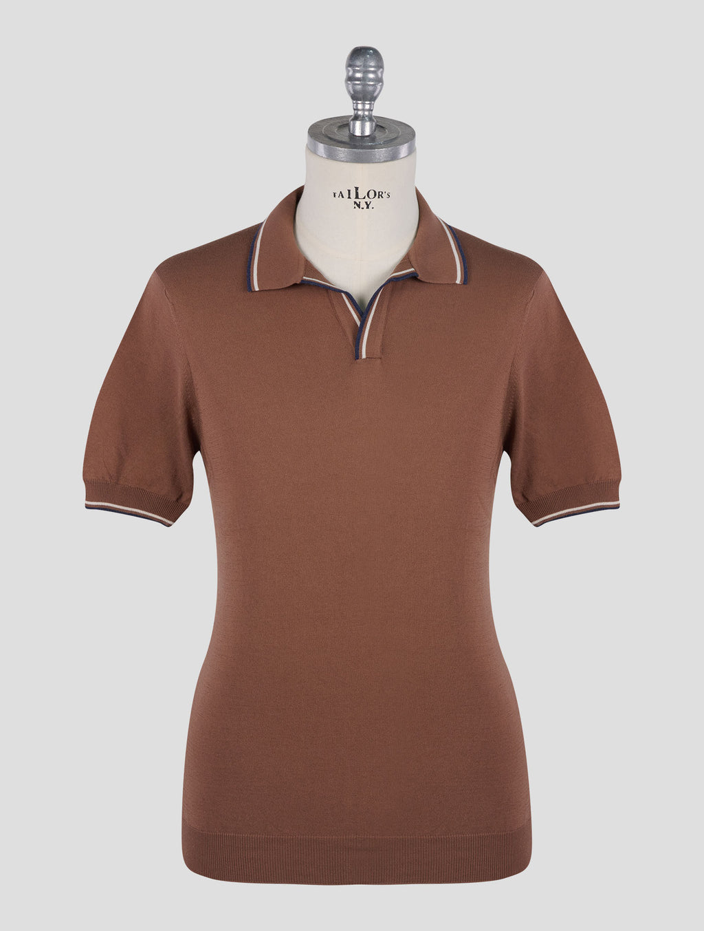 Gran Sasso Brown Cotton Polo 1