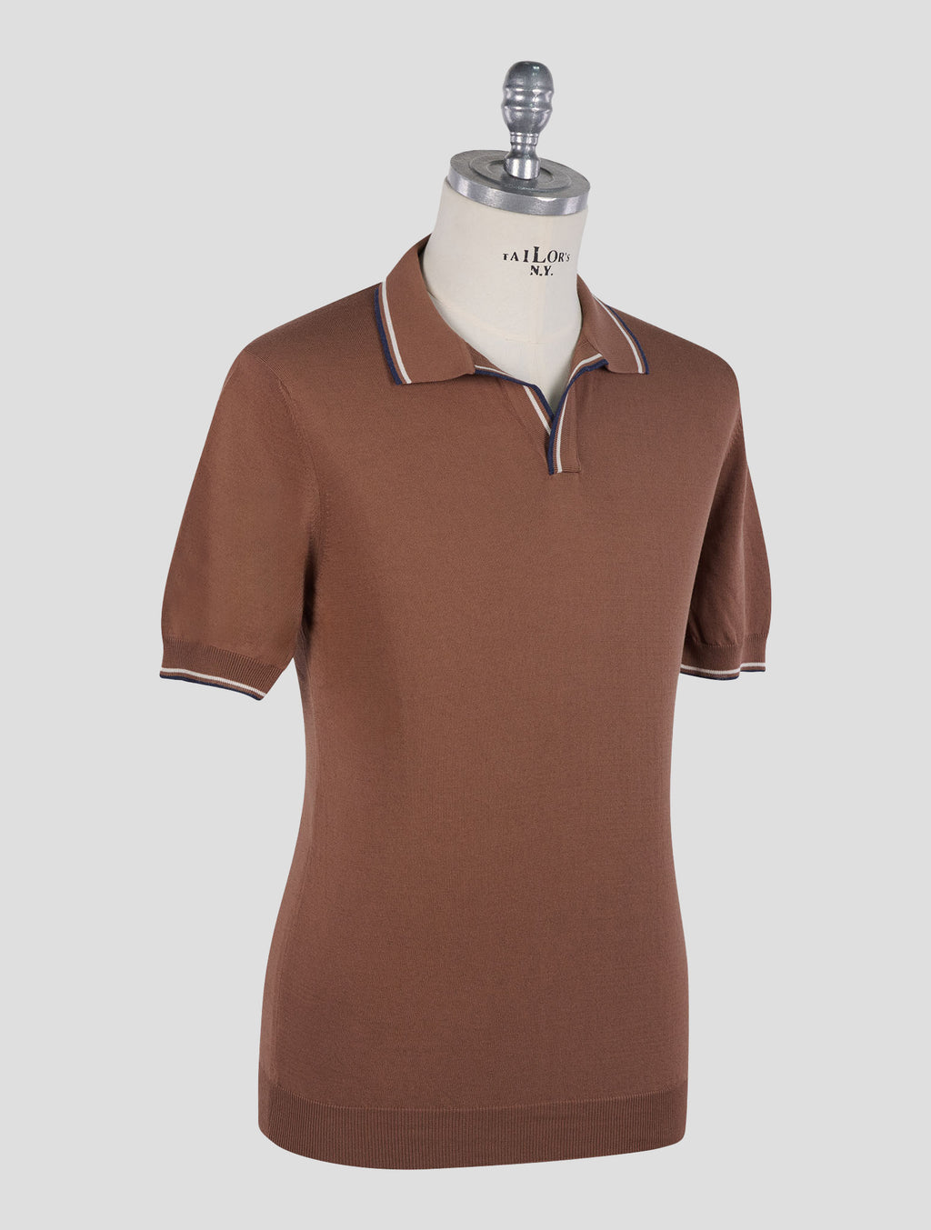 Gran Sasso Brown Cotton Polo 2