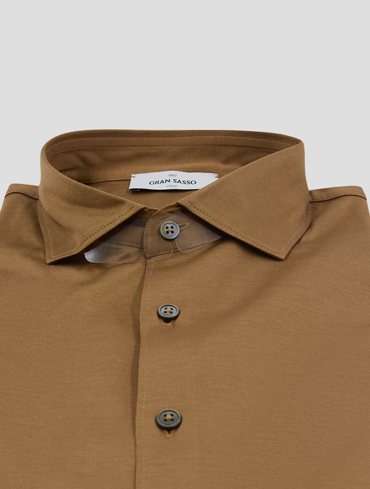 Gran Sasso Brown Cotton Filo di Scozia Shirt 2
