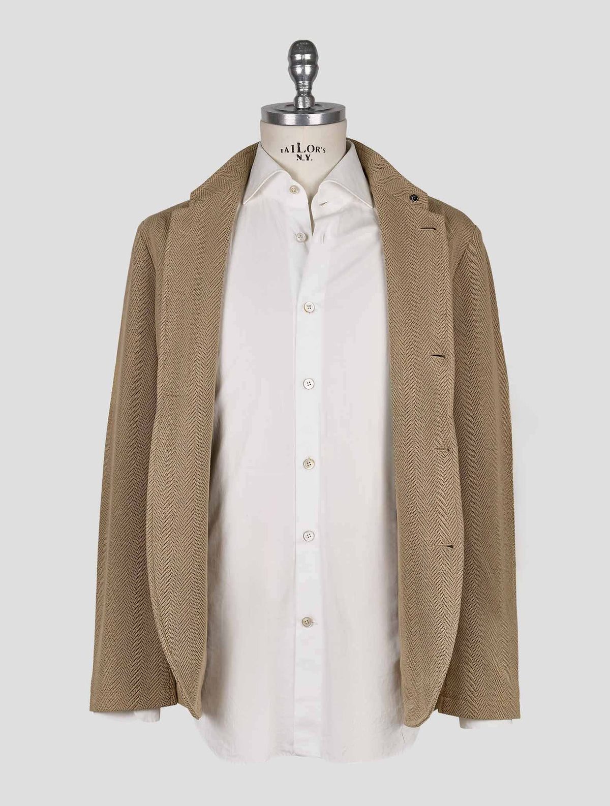 Gran Sasso Beige Cotton Pl Blazer 5
