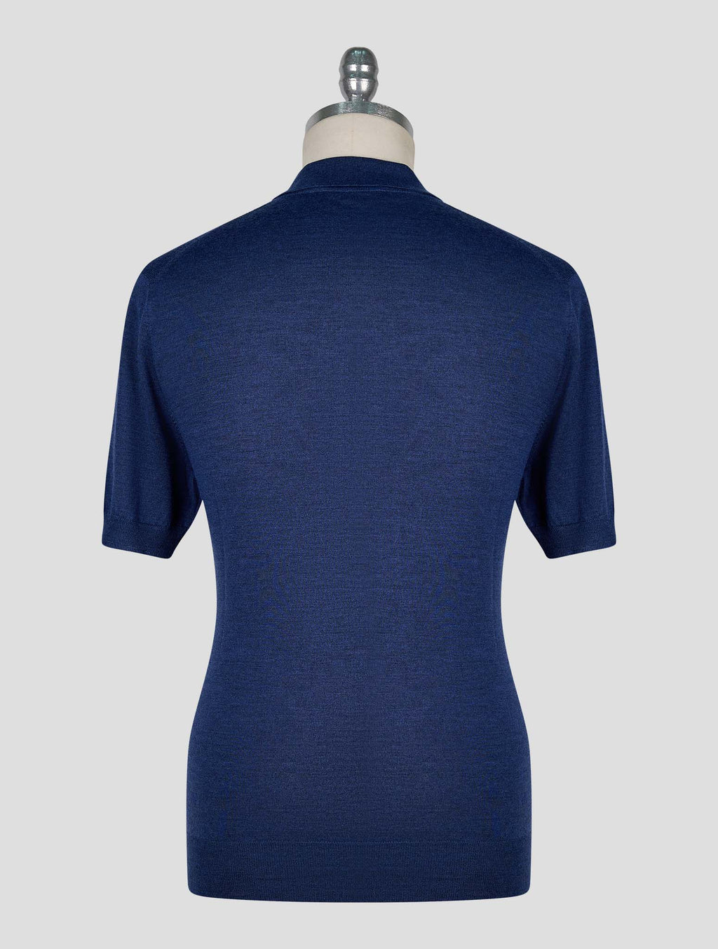 Gran Sasso Blue Virgin Wool Cashmere Silk Sweater Polo 3