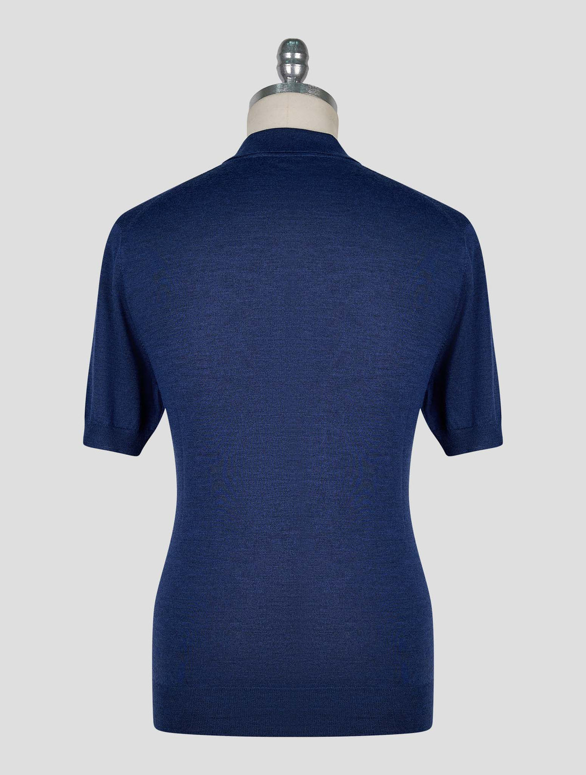 Gran Sasso Blue Virgin Wool Cashmere Silk Sweater Polo 3