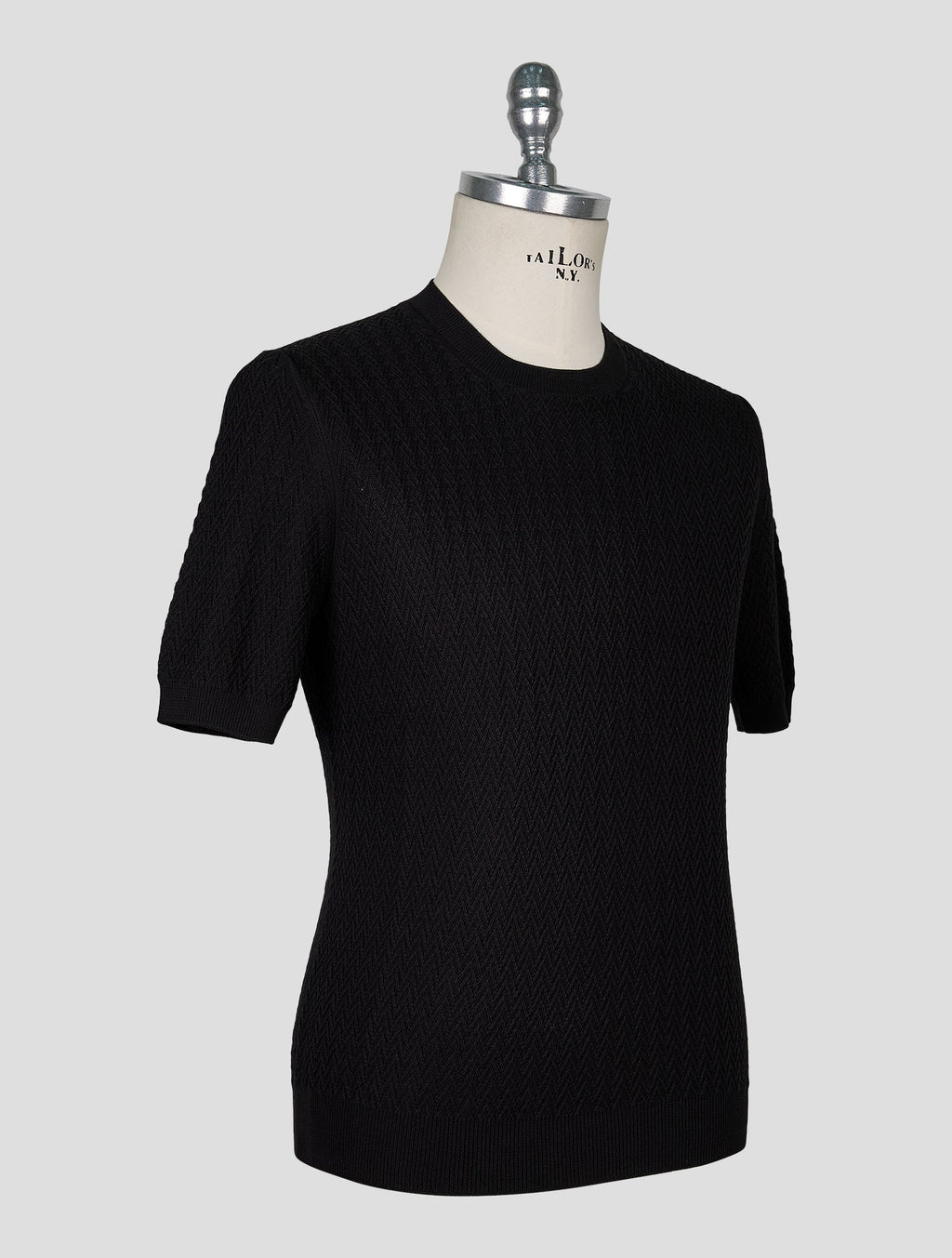 Gran Sasso Black Cotton T-Shirt 2