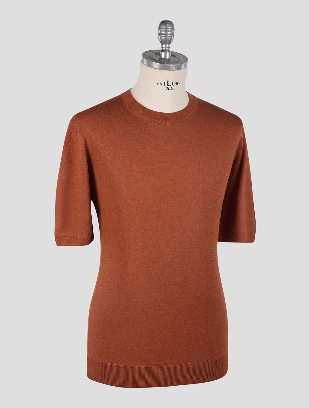 Gran Sasso Brown Silk T-Shirt 2