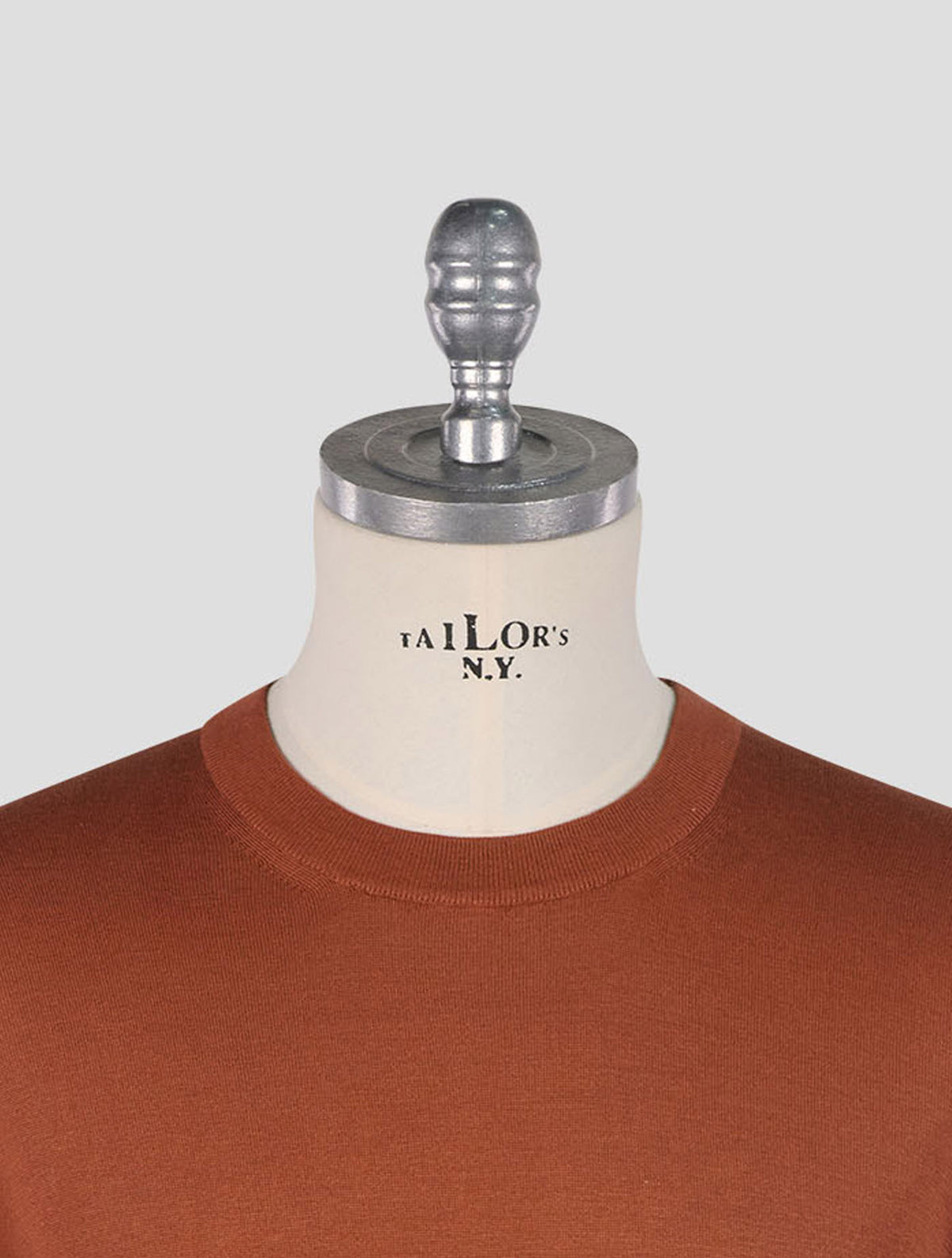 Gran Sasso Brown Silk T-Shirt 4