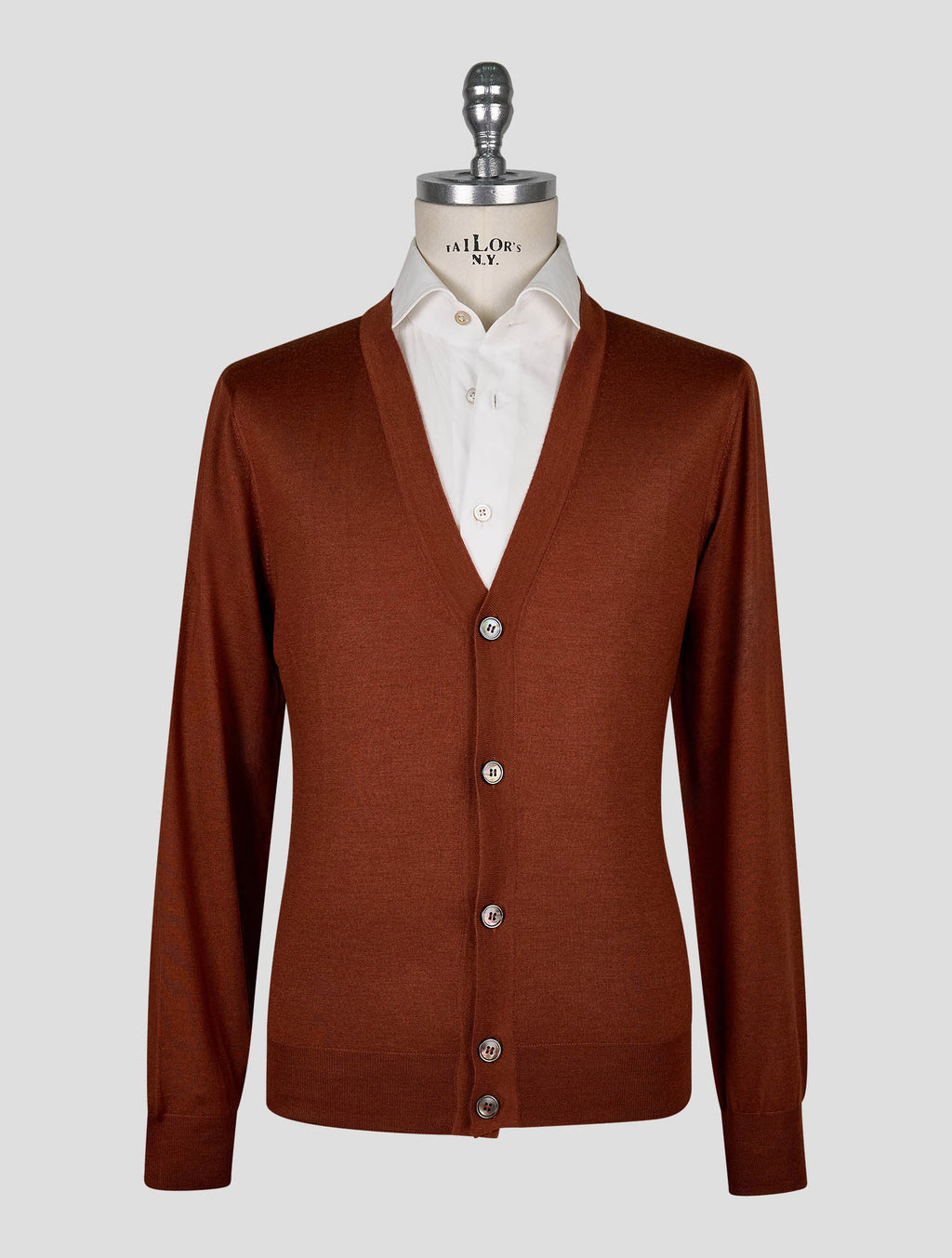 Gran Sasso Brown Virgin Wool Cashmere Silk Cardigan 1