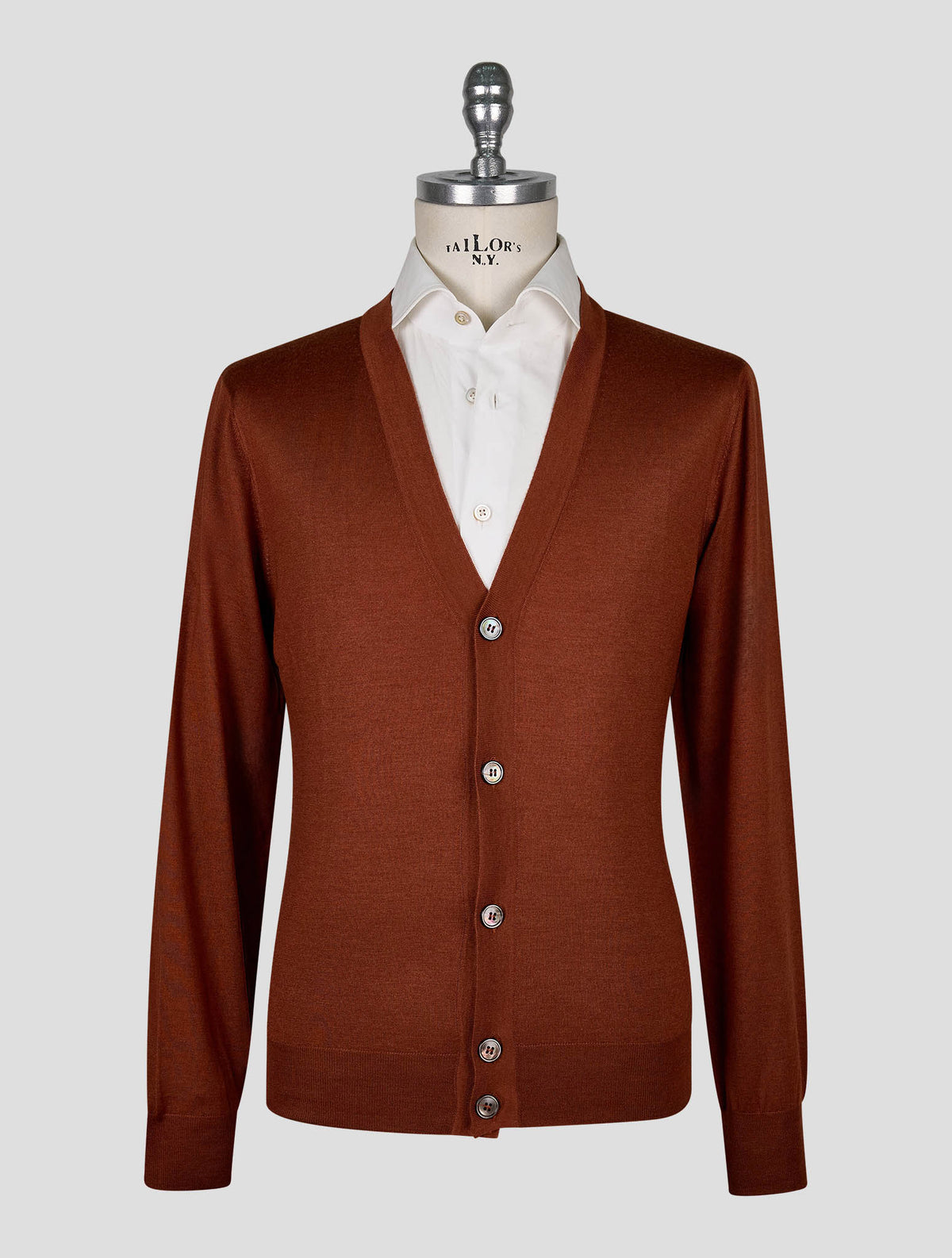 Gran Sasso Brown Virgin Wool Cashmere Silk Cardigan 1