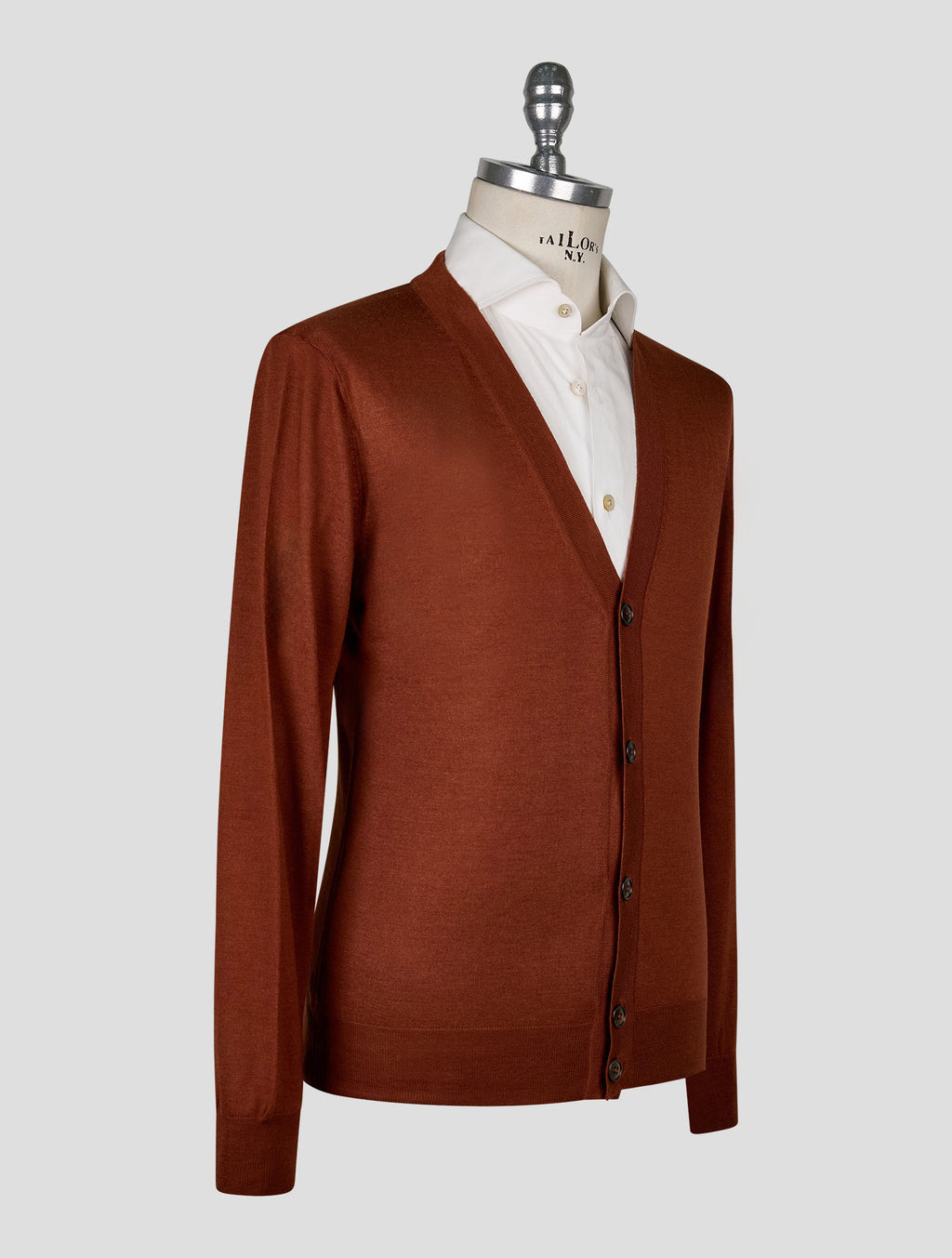 Gran Sasso Brown Virgin Wool Cashmere Silk Cardigan 2